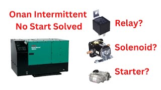 Cummins Onan 12kW Diesel Generator RV QD 12500 12.5HDKCB-11506 Intermittent Random No Start FIXED!