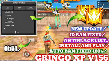 GRINGO XP V156 | OB51 FF HACK | FREE FIRE MOD MENU | GRINGO XP HACK | FF HACK