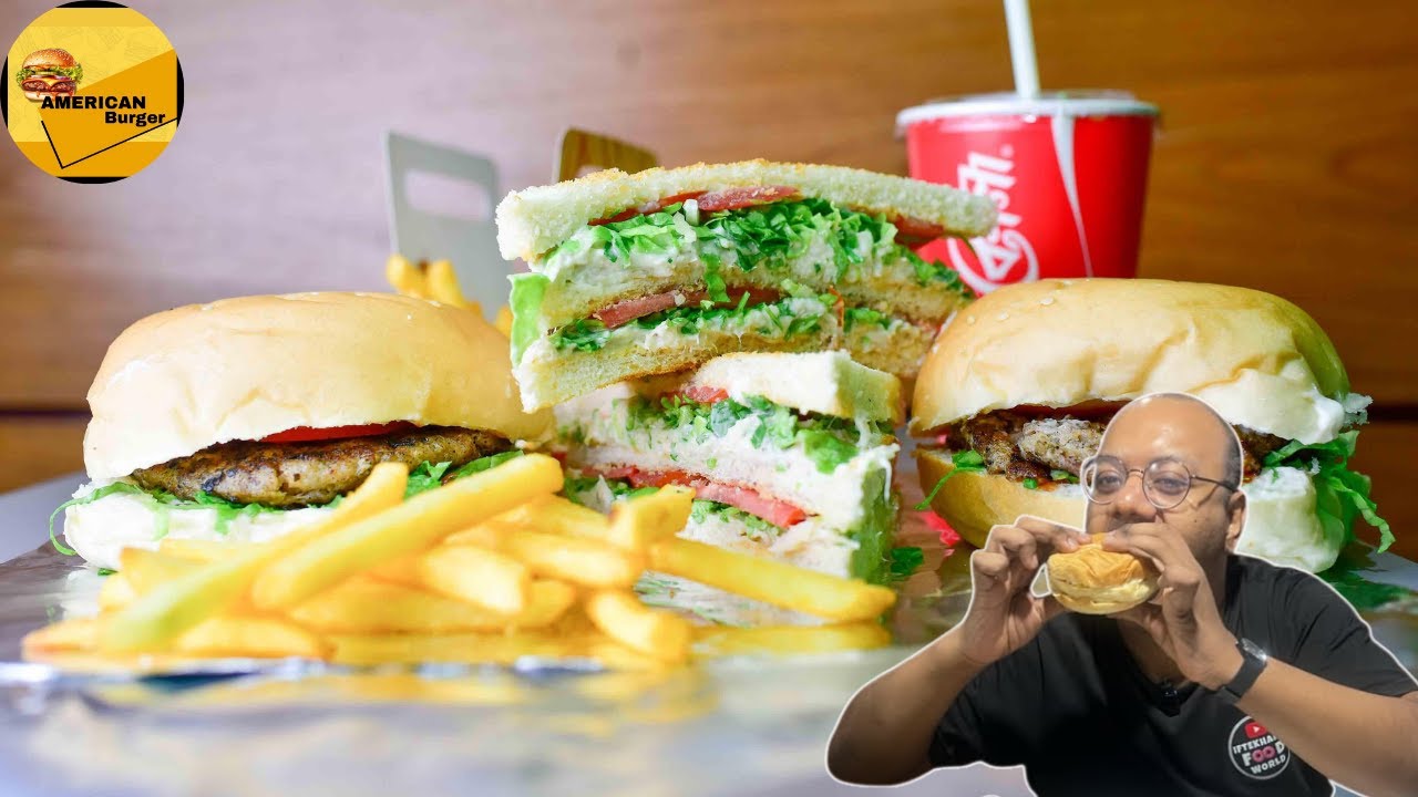 Ностальгический ресторан быстрого питания || Американский бургер || Мир еды Ифтихара
