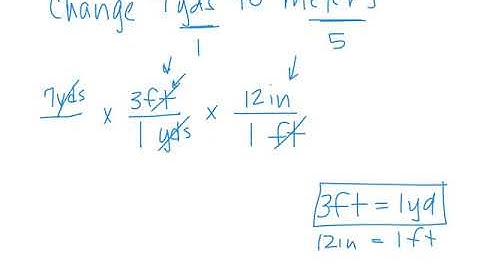 Video of converting yards to meters
