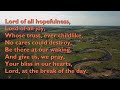 Lord of all hopefulness lord of all joy tune slane  4vv with lyrics for congregations