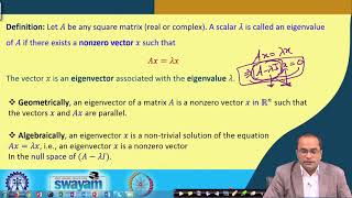 Lecture 46 : Eigenvalues & Eigenvectors - [Hindi]