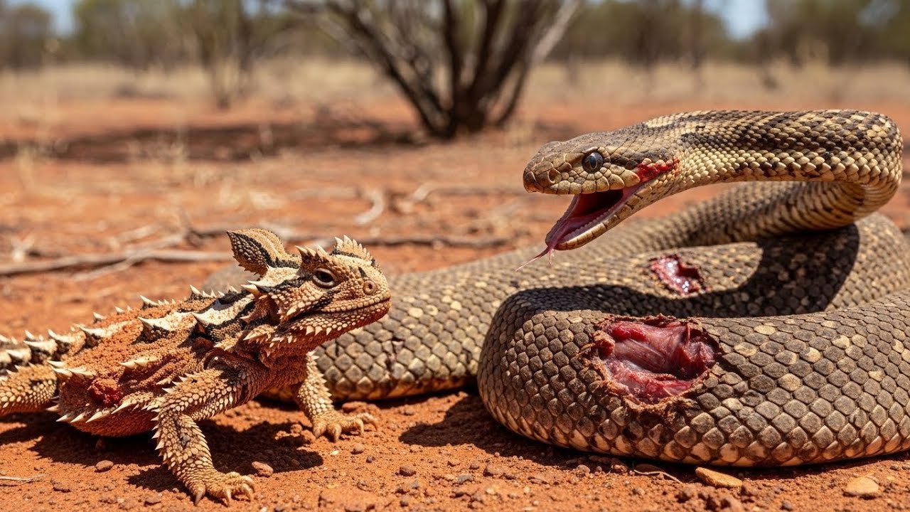Armor vs. Venom:  Thorny Devil vs. Inland Taipan | The Most Violent Reptile Showdown