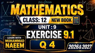 Exercise 9.1|| maths 12 class || Unit 9 || 2026-27 || question 4 #mathstricks #newbookmath #quiz