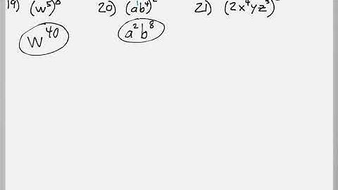Math 119 : 5.2 #19, #20, #21 (Intermediate Algebra Tutorial : Exponent Rules)