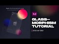 Glass Morphism Tutorial In Adobe XD | Step By Step