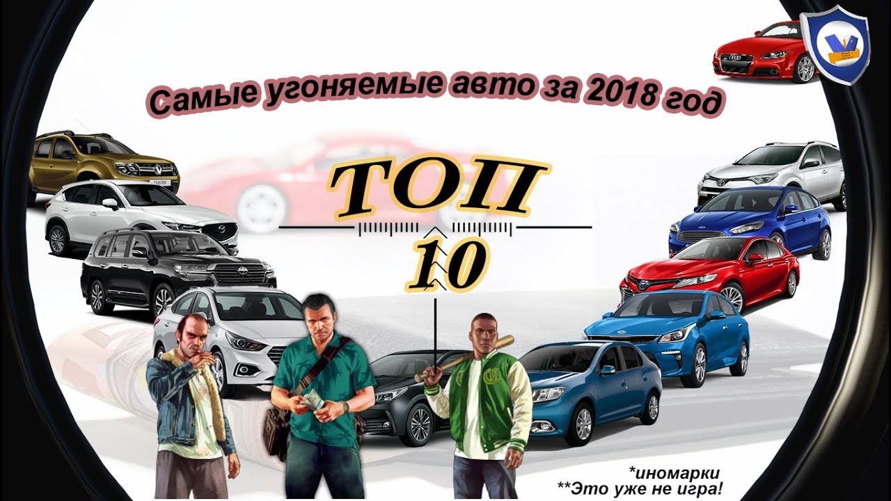 ТОП 10 Угоняемых авто иномарки за 2018 год