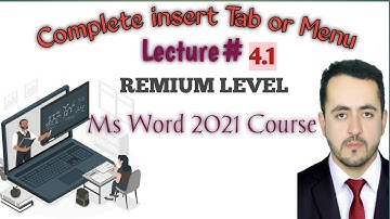 Complete insert Menu remaining part of Ms word 2021 in pashto/Tuturial of Ms word course 