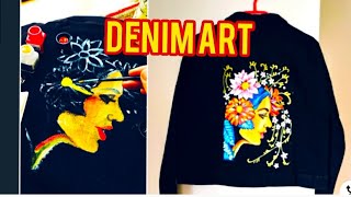 Denim Art. Jeans Painting