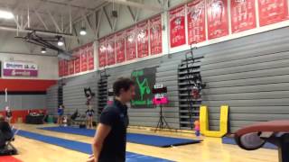 Vaulting At Gymnastics Competition 2