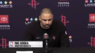 Ime Udoka after Pistons upset Rockets 1/20/2025