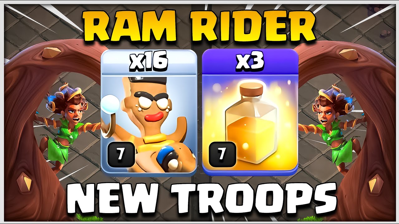 New Troops + Ram Rider = TH12 Attack Strategy Clash of Clans - YouTube