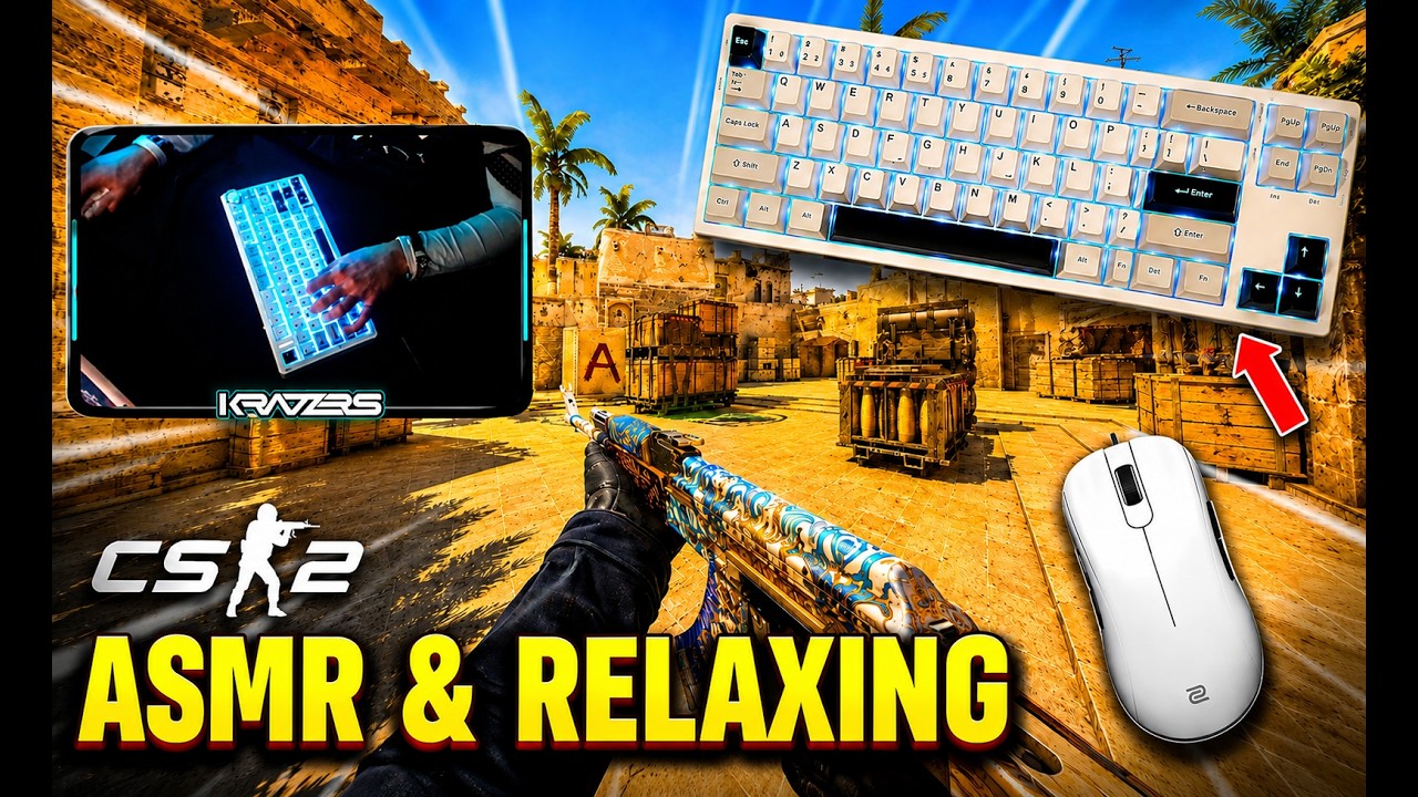 Relaxing ASMR Keyboard (Aula F75) + Smooth CS2 Mirage Gameplay | No ...