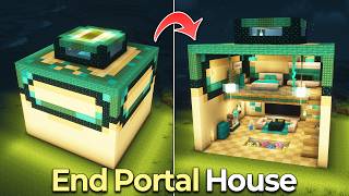 ⛏️ Minecraft :: How to build a Huge End Portal Frame Shaped House 👾 [마인크래프트 엔더 포탈 차원문 틀 모양 집짓기 건축강좌]