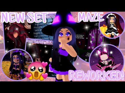 New Halloween Set Reworked Stuff Autumn Town Is Back Maze Roblox Royale High Updates And Tea Youtube - roblox halloween maze roblox