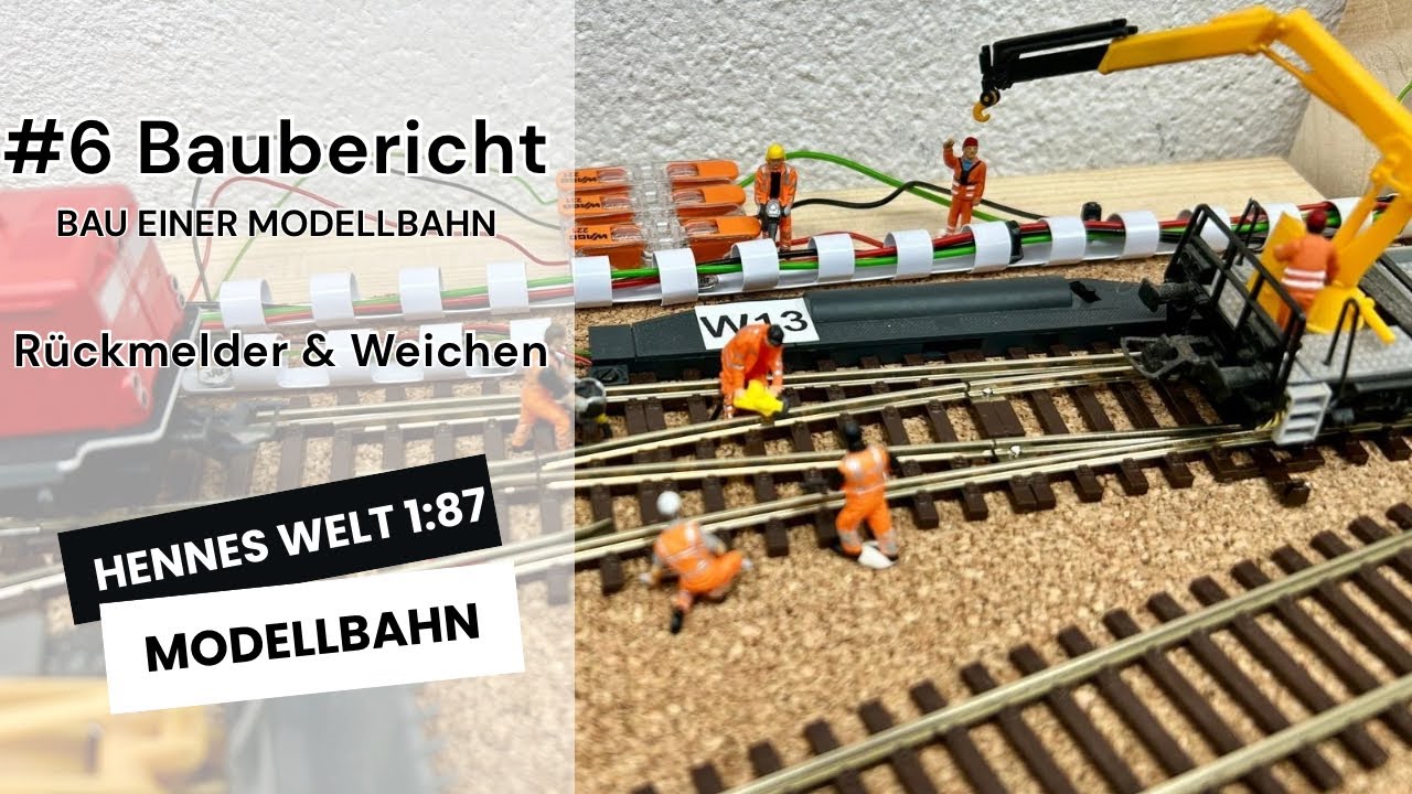 Baubericht - Bau einer Modellbahn - Rückmelder und Weichen