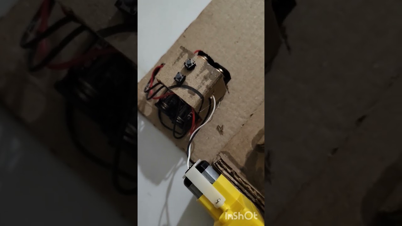 Toy lift made by kid with BO motor.