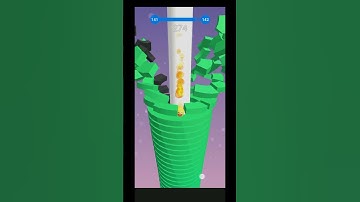 Stack Ball Level 141 Complete In 13 Second #stackball #shorts