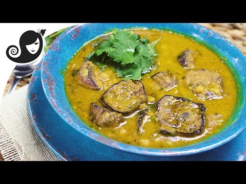 Mauritian Dal Yellow Split Pea Soup With Eggplant Dholl Et Bringelle Vegan Vegetarian Recipe