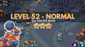 King of Defense: Level 52 NORMAL / SALTWATER BEND / with basic heroes