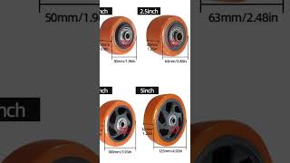 PU Replacement Caster Wheels with Double Bearings – High Load Capacity, Orange