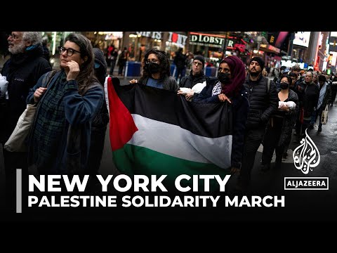 Protests in New York city: Protesters condemn Gaza’s healthcare collapse