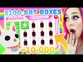 HATCHING 100 BAT BOXES (10,000 ROBUX) ! Adopt Me Roblox New HALLOWEEN Update