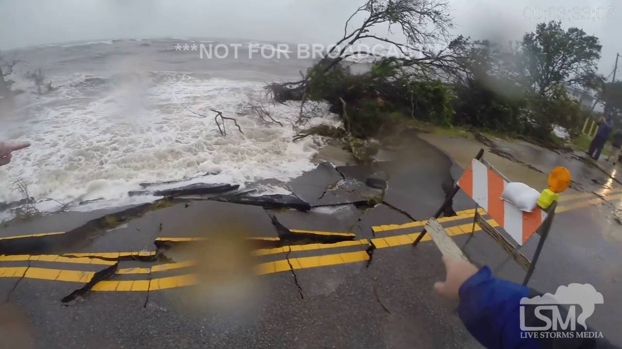 POV of Hermine's Storm Surge and Waves! Alligator Point, FL 9-1-16