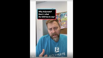 Why Aclymate from Mike Smith, Aclymate CEO