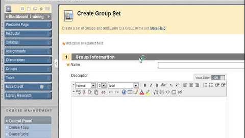Create User Groups / Blackboard Tutorial
