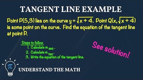 Example Problem: Finding the Equation of a Tangent Line Using Limits | Calculus 1