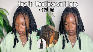 How to: Super Flat Knotless Soft Locs & Knot Ponytail | DeraStyles screenshot 4