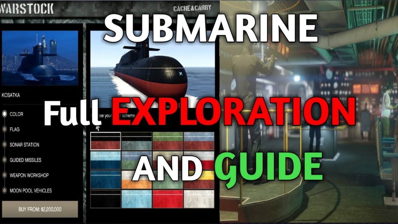 Submarine Full EXPLORATION And GUIDE GTA Online Cayo Perico Heist 