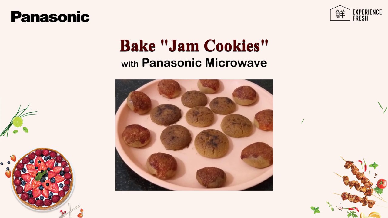 Bake "Jam Cookies" with Panasonic Microwave YouTube