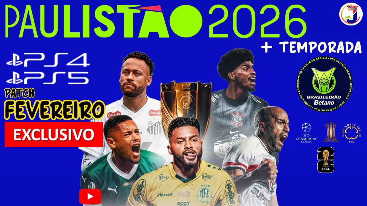 SAIU OPTION FILE DE FEVEREIRO COM PAULISTÃO 2026 + TEMPORADA COMPLETA PS4/PS5 EXCLUSIVOOO