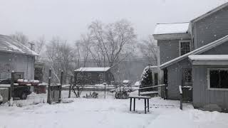 12-5-19 Binghamton, NY Snow Squall Warning - Timelapse - Slow Motion