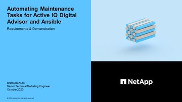 Automating Maintenance Tasks for Active IQ Digital Advisor and Ansible