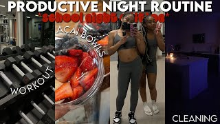 MY PRODUCTIVE SCHOOL NIGHT ROUTINE | acai bowls, cleaning, gym, etc | BALEAF FREELEAF