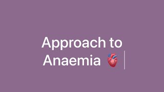 Clinical approach to anaemia #mbbs # paediatrics # easy #flowchart