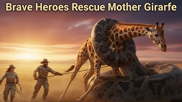 Brave Heroes Rescue Mother Giraffe From a Giant Python 🐍 | Heart-Stopping Wildlife Rescue Story