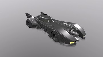 Batmobile 3D modelling timelapse