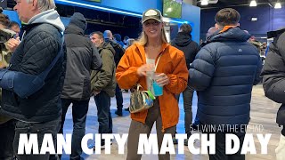 MAN CITY MATCH DAY | a day with my brothers, pitch side interview and food!