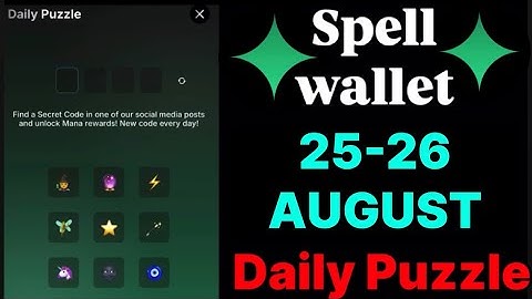 Spell wallet puzzle today 25 & 26 August | spell wallet daily puzzle | #spellwallet #combo |
