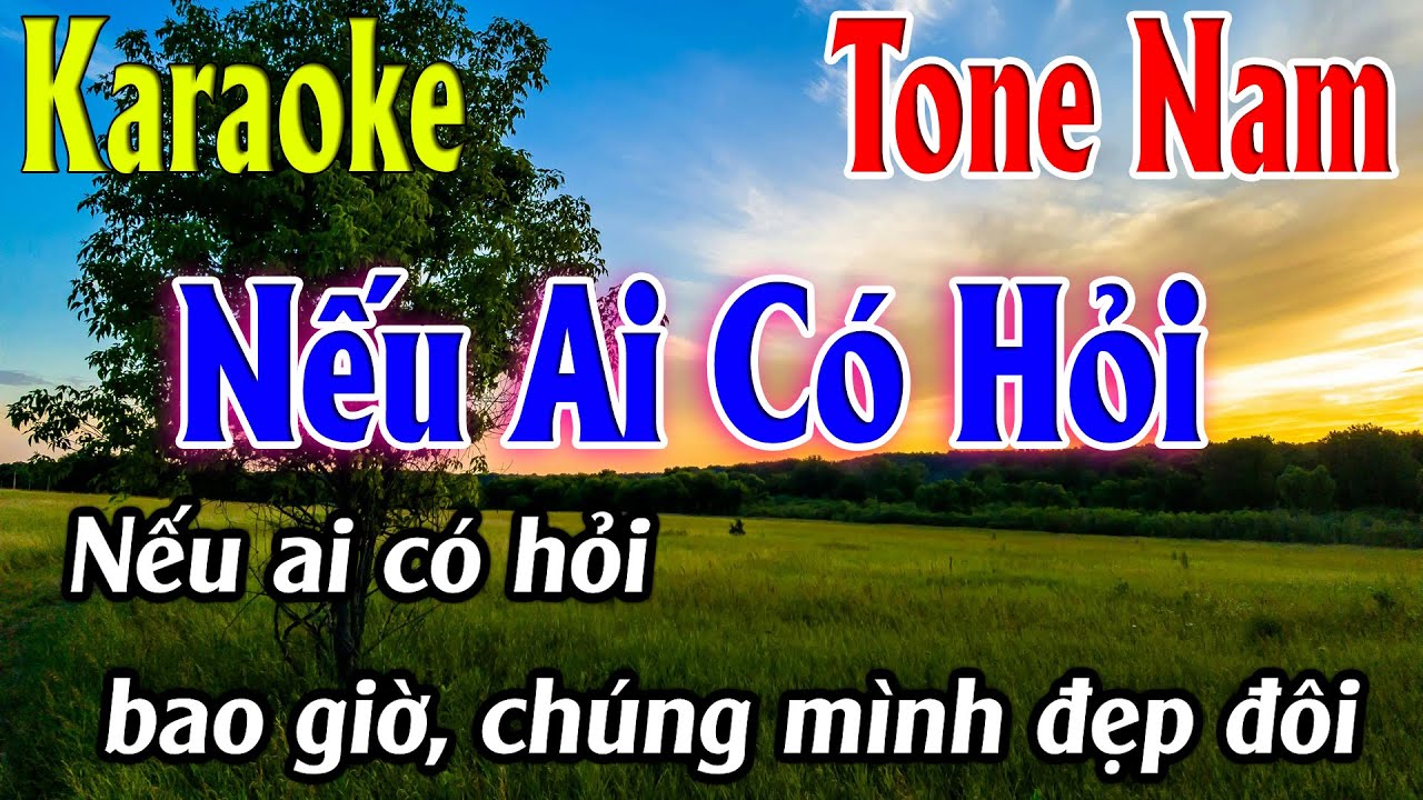 Nếu Ai Có Hỏi Karaoke Tone Nam ( Gm ) Beat Mới | Karaoke Lâm Organ