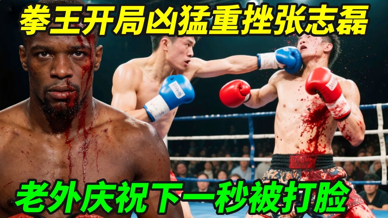 乌克兰拳王开局凶猛，频频重挫张志磊，老外鼓掌庆祝下一秒被打脸！【小野格斗解说】