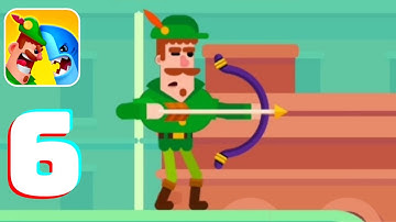 Ultimate Bowmasters - Walkthrough Gameplay Part 6 - ROBIN Character (Android,iOS)