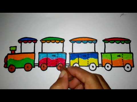 Menggambar Sepur Kelinci Anak Tk Sd Youtube Gambar Kereta Api