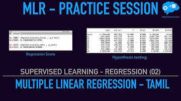 T27 - Practice - Multiple Linear regression - Machine learning course free tamil