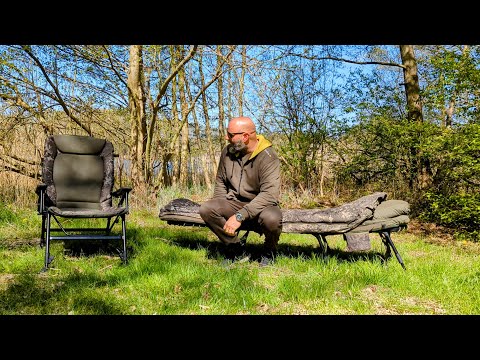 Nash MF60 Indulgence 5 Season SS3 Bedchair + Nash Indulgence Hi Back Chair Auto Recline