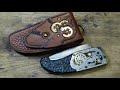 Making a leather case for a folding knife.